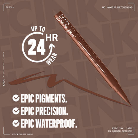 Epic Ink Waterproof Liquid Eyeliner - Brown