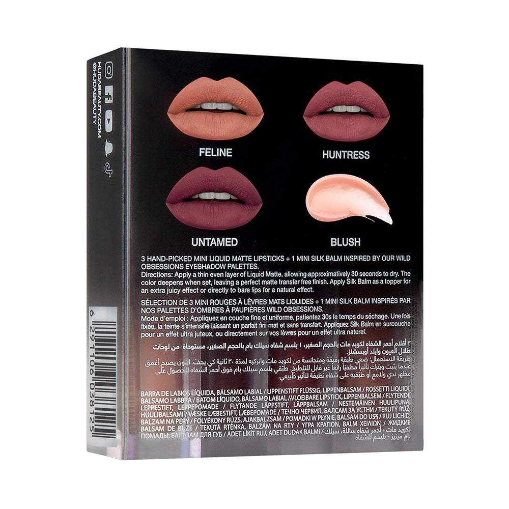 Huda Beauty Liquid Matte Minis Wild Lipstick Set