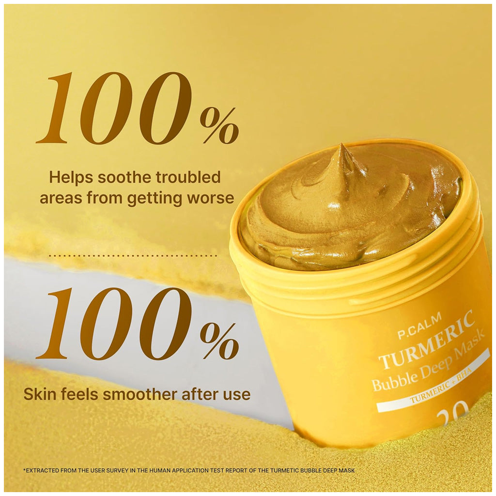 P.CALM Turmeric Bubble Deep Mask 90g