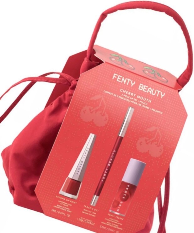 Fenty Beauty by Rihanna Cherry Mouth 3-Piece Lip Set + Pouch