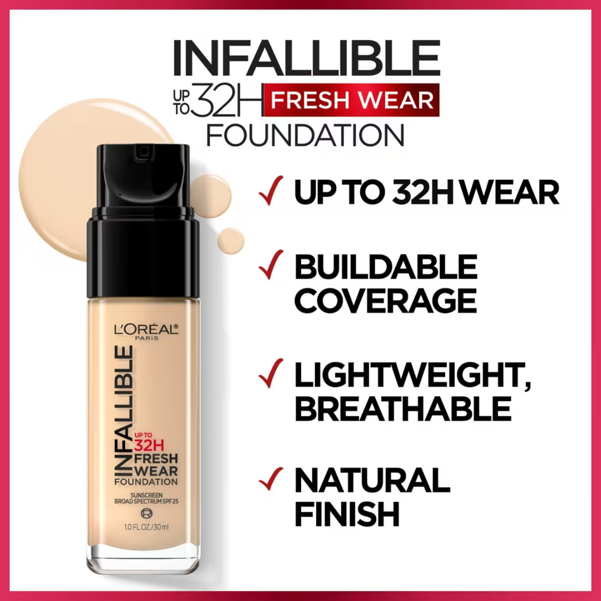 L'Oréal Infallible Up to 32 Hour Fresh Wear Foundation