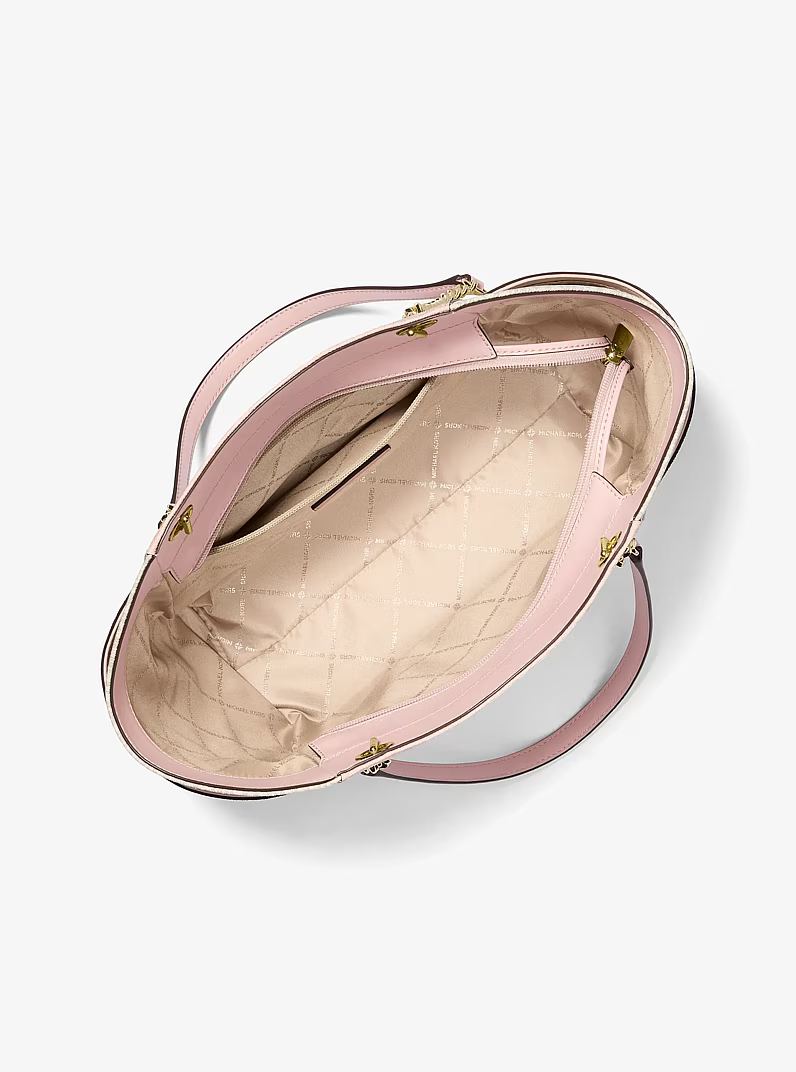 MK Jet Set Large Color-Block Signature Logo Tote Bag