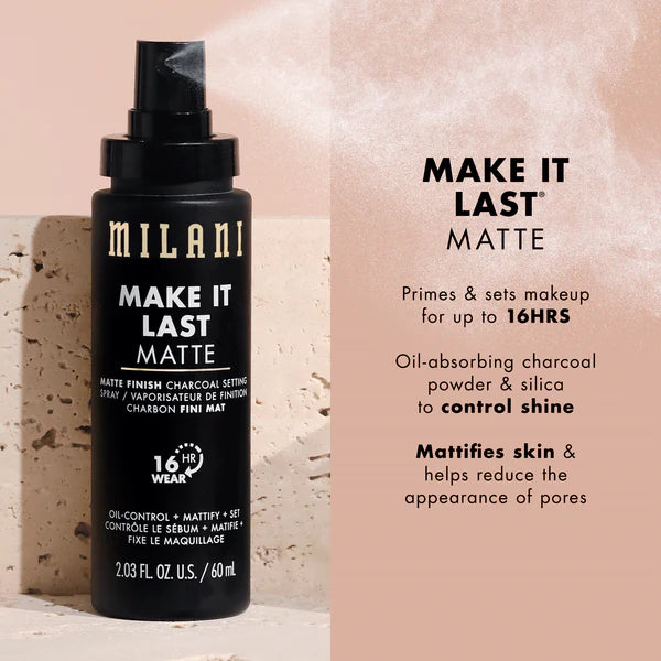 Milani Make It Last Matte - Matte Finish Charcoal Setting Spray 60 Ml