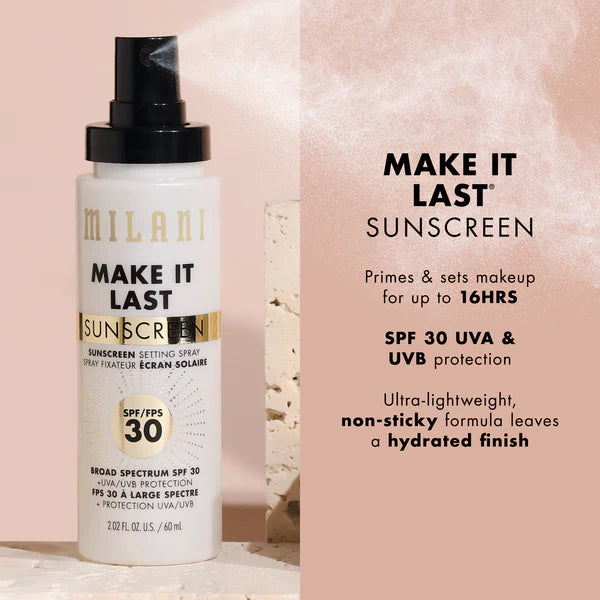 Milani Make It Last Sunscreen - Sunscreen Setting Spray SPF 30 - 60 Ml