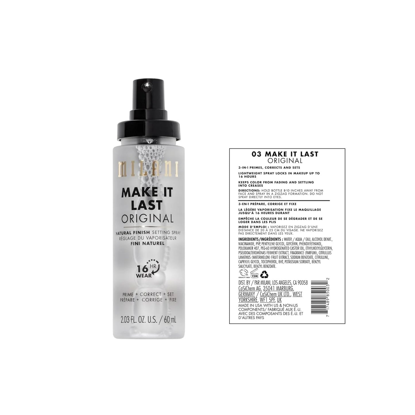 Milani setting spray  60Ml