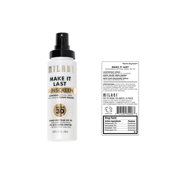 Milani Make It Last Sunscreen - Sunscreen Setting Spray SPF 30 - 60 Ml