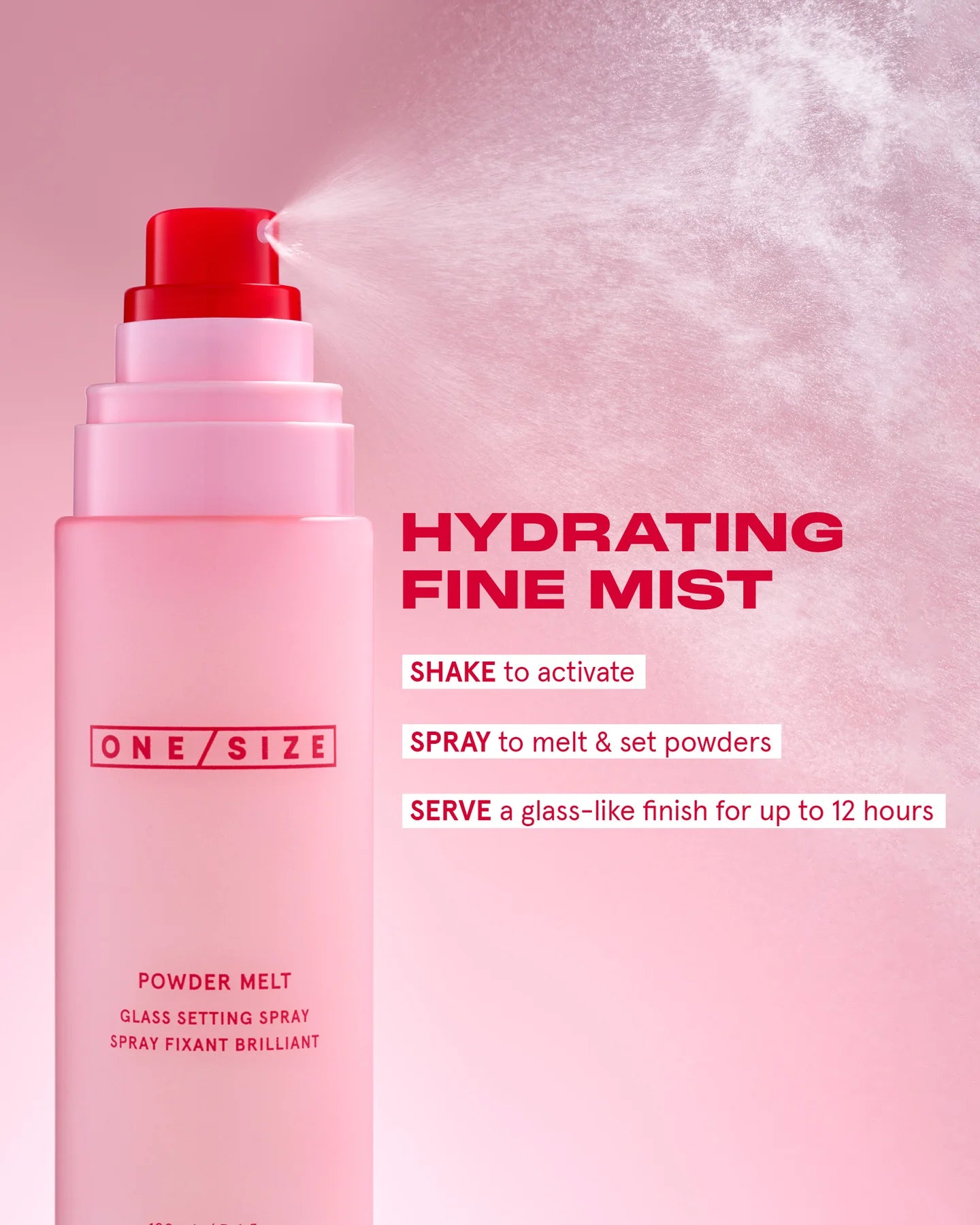 One / Size Powder Melt New Size Glass Setting Spray 30 Ml