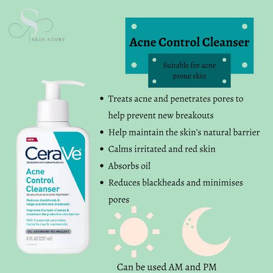 Cera Ve - Acne Control Cleanser for Oily Skin and Blackheads - 355ML