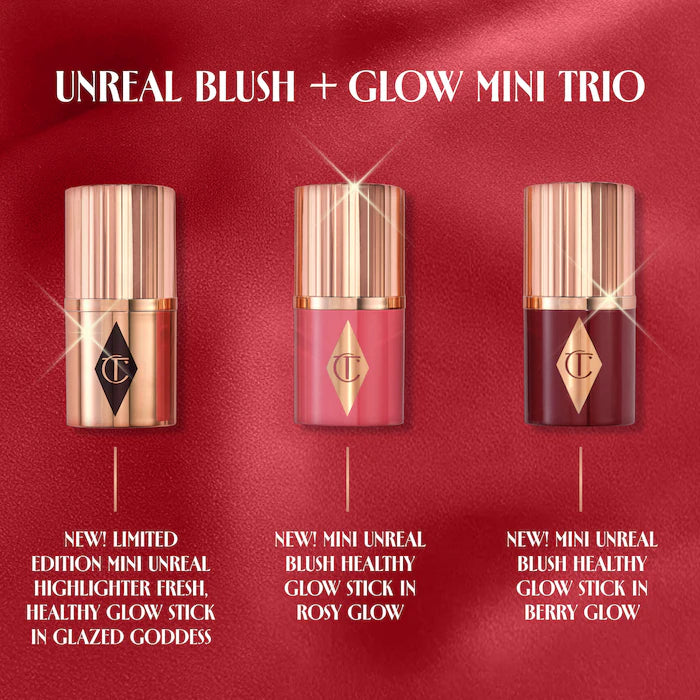 Charlotte Tilbury  Mini Unreal Blush + Glow Trio