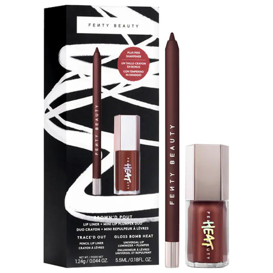 Fenty Beauty by Rihanna  Brown'd Pout Lip Liner + Mini Lip Plumper Duo