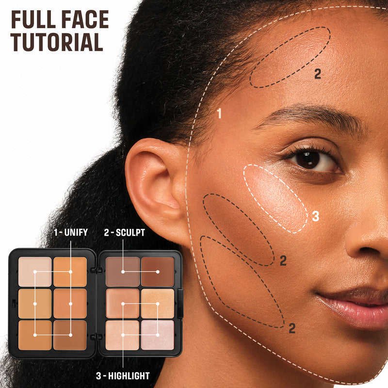 Makeup Forever HD SKIN SCULPTING PALETTE Face sculpt palette: contour, blush & highlight
