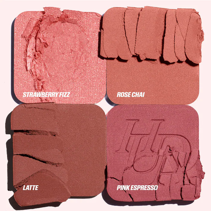 HUDA BEAUTY  Blush Filter Blurring Blushlighters Palette - Strawberry Latte