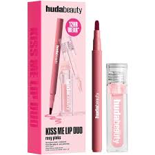 HUDA BEAUTY Kiss Me Rosy Pink Lip Duo