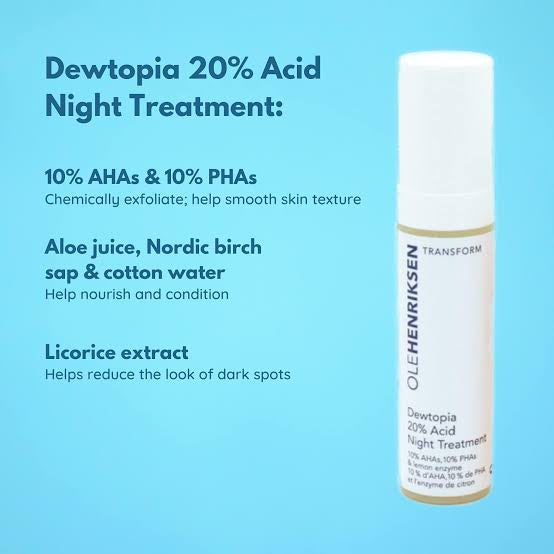 OLE HENRIKSEN DEWTOPIA 20% ACID NIGHT TREATMENT