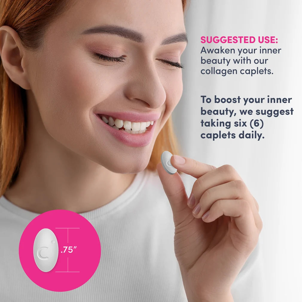 NeoCell Grassfed Collagen Peptides + C & Biotin, 6000 mg, 180 Caplets