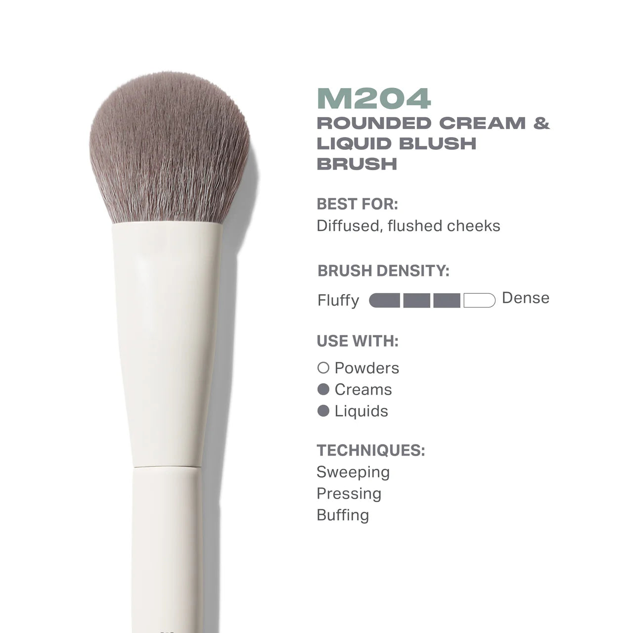 Morphe M204 Rounded Cream & Liquid Blush Brush