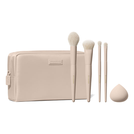 Morphe Oat Latte 5-Piece Face & Eye Brush Set