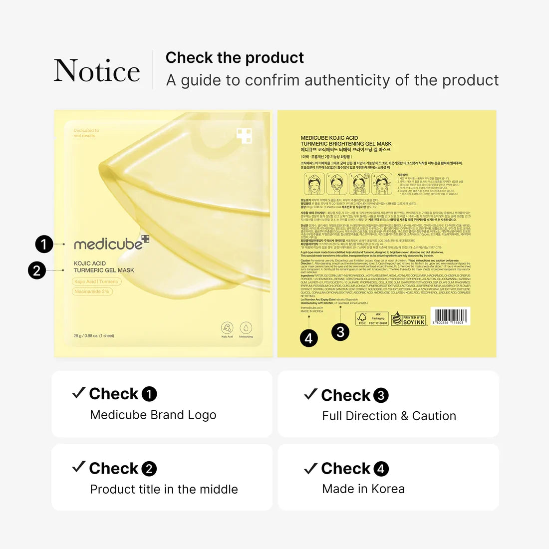 Medicube Kojic Acid Turmeric Gold Jelly Gel Mask