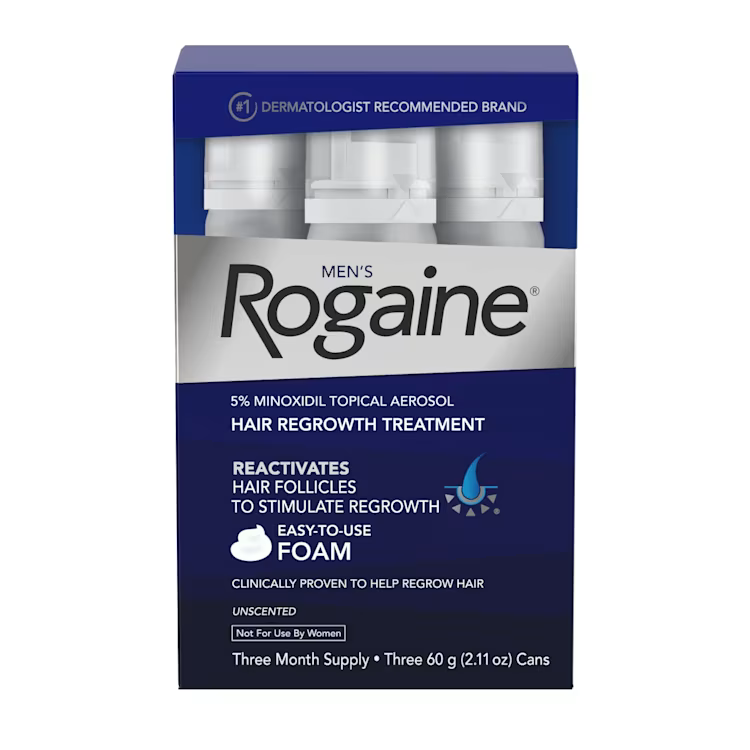 Men's ROGAINE® 5% Minoxidil Unscented Foam - 3-Month Supply