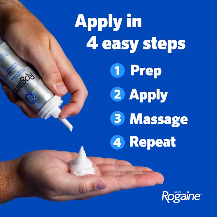 Men's ROGAINE® 5% Minoxidil Unscented Foam - 3-Month Supply