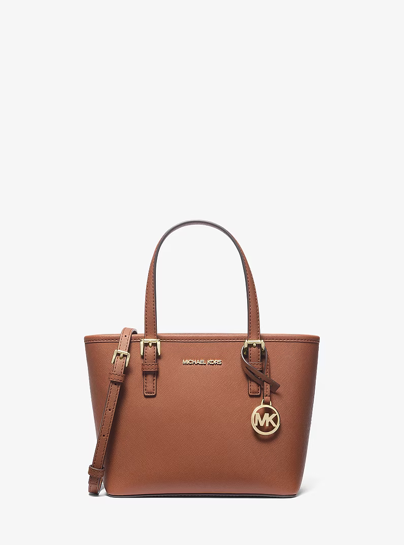 Michael Kors Outlet Jet Set Travel Extra-Small Saffiano Leather Top-Zip Tote Bag