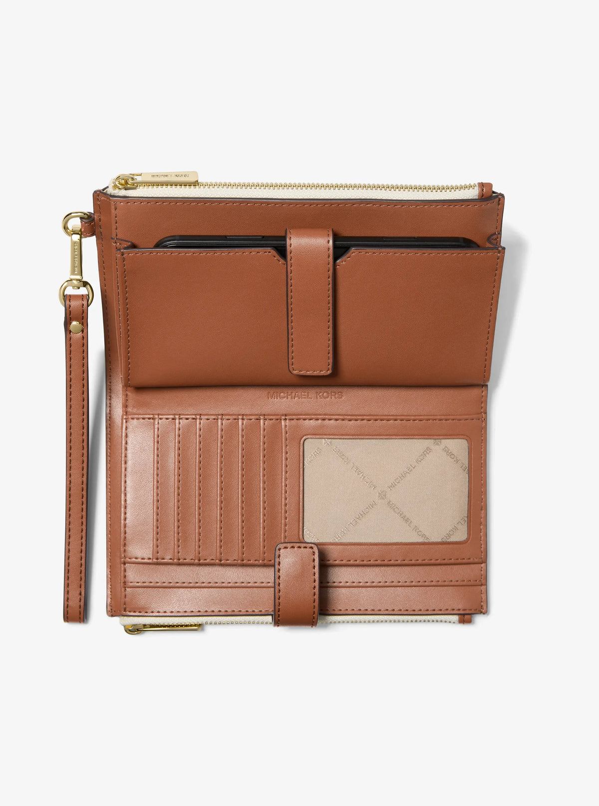 Michael Kors Outlet Jet Set Travel Signature Logo Smartphone Wallet