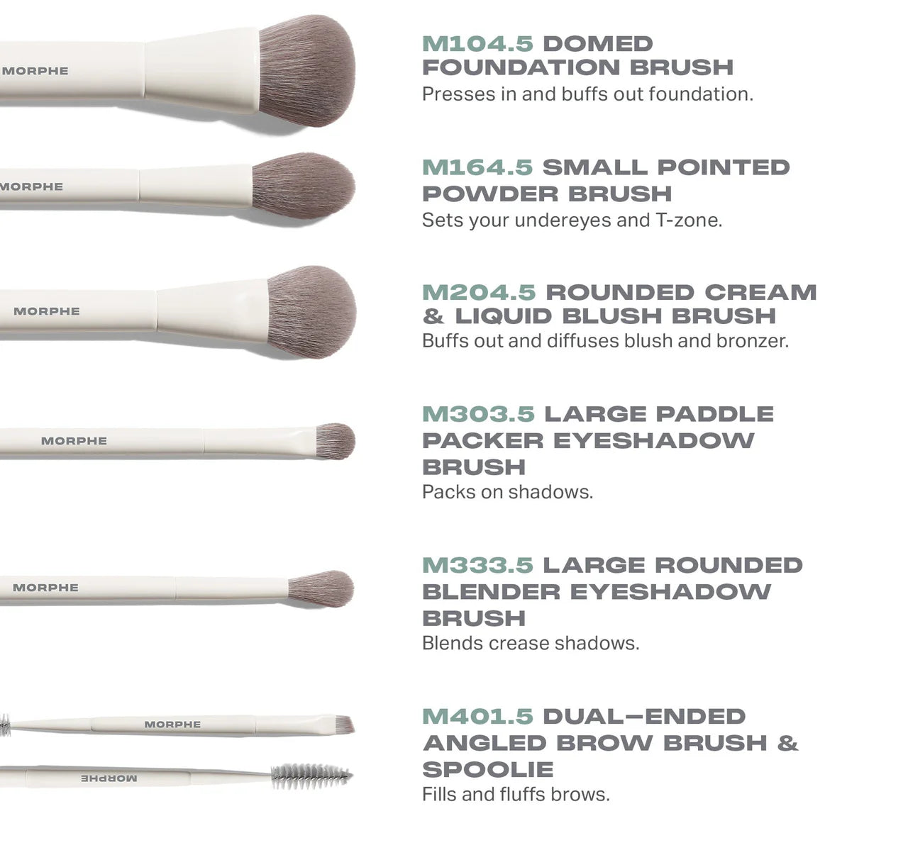 Morphe - Along for the Glide 6-Piece Travel Brush Set
