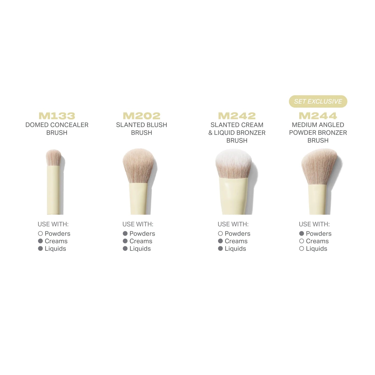 Morphe Buttery Blends 4-Piece Face Brush Set