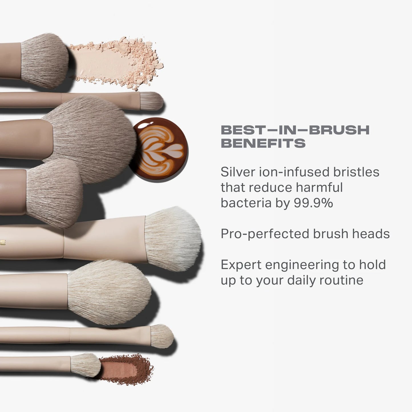 Morphe Iced Mocha 4-Piece Face Brush Set