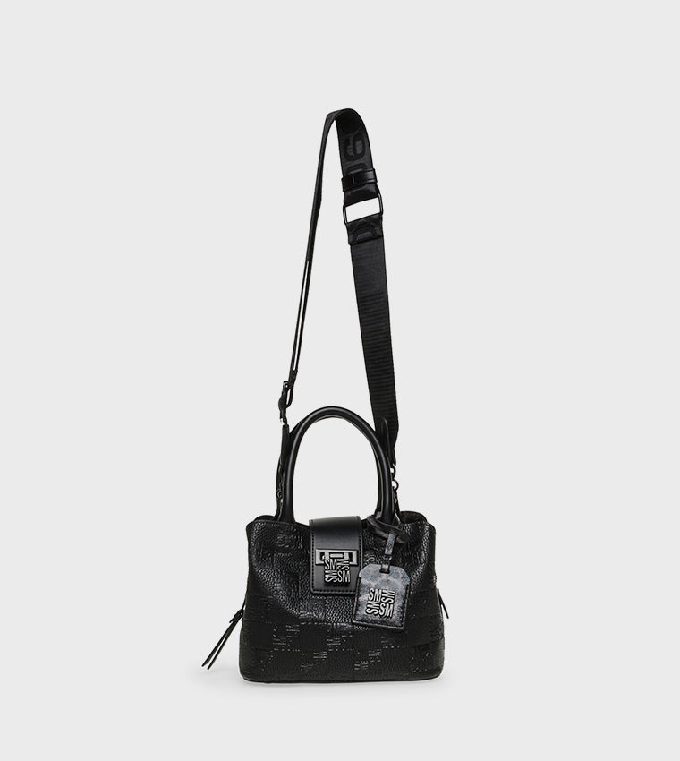 Steve Madden BTENOR-C Monogram Patterned Satchel Bag