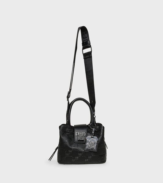 Steve Madden BTENOR-C Monogram Patterned Satchel Bag