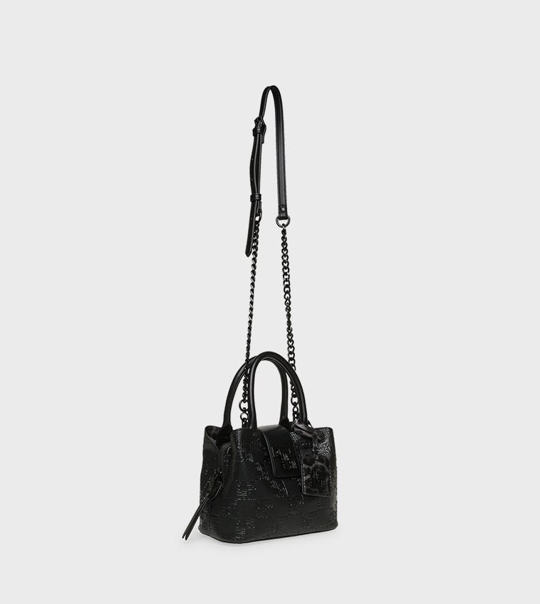 Steve Madden BTENOR-C Monogram Patterned Satchel Bag