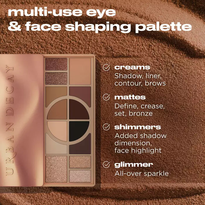 URBAN DECAY NAKED SHAPED MULTI-TASKING EYESHADOW PALETTE WARM