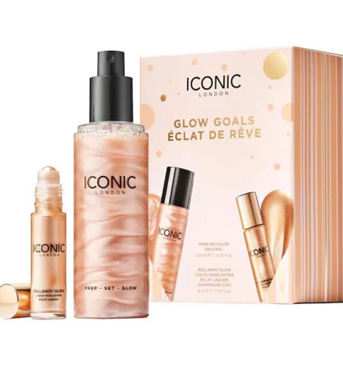 ICONIC LONDON - Glow Goals Setting Spray And Highlighter Set