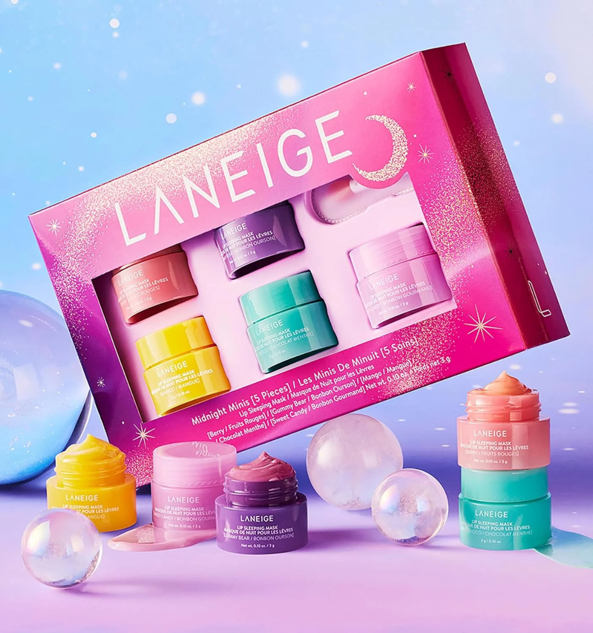 LANEIGE MIDNIGHT MINIS SET OF 5