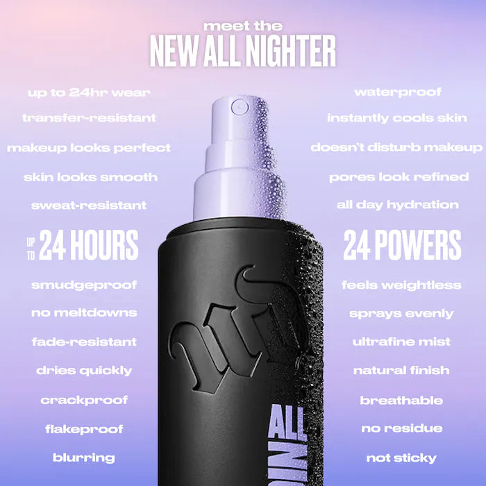 Urban Decay  All Nighter Waterproof Natural Finish Setting Spray with 24HR Wear 118 Ml