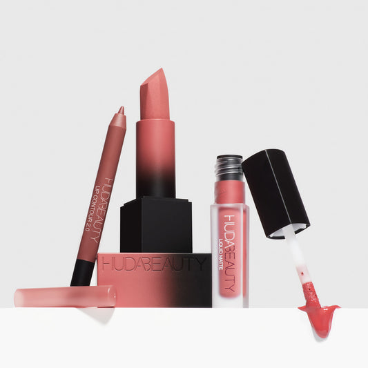 HUDA BEAUTY ULTIMATE LIP TRIO SET ICON