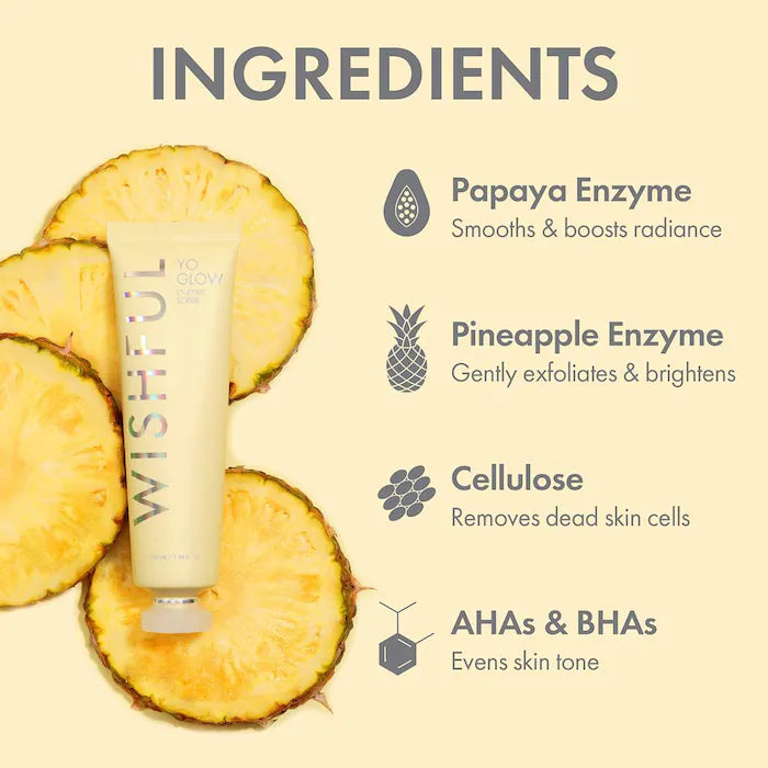 WishfulYo Glow AHA & BHA Facial Enzyme Scrub 40ml