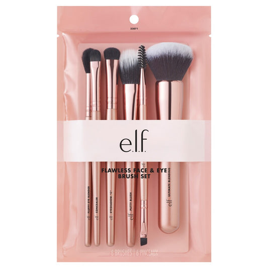e.l.f. 6-Piece Flawless Face & Eye Makeup Brush Set