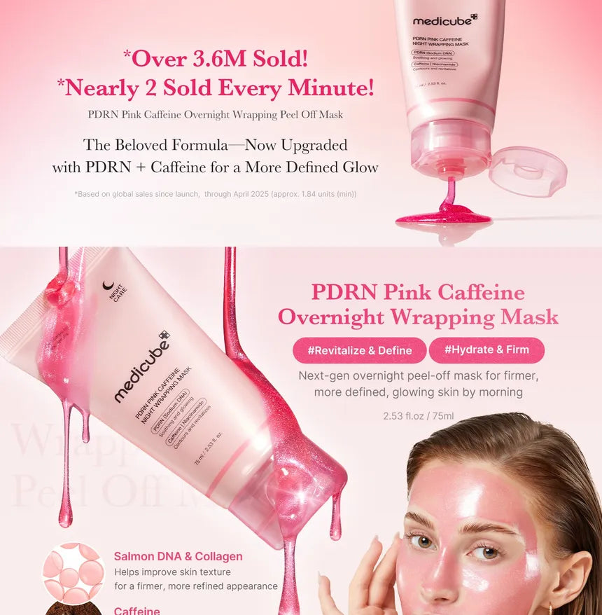 medicube - PDRN Pink Caffeine Night Wrapping Mask